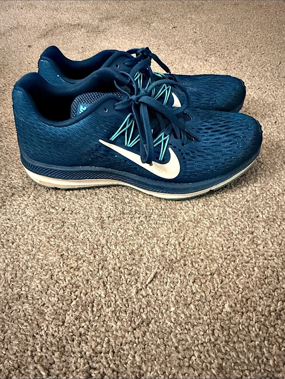 Nike Running Athletic Shoes Blue US 7